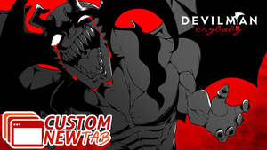 Devilman Crybaby 動漫惡魔，帶有紅色高光和黑色背景。 — 鬼泣 壁紙