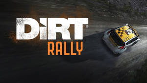 拉力賽車在泥濘地形中疾馳，帶有 'DIRT RALLY' 遊戲標誌。 — 塵埃拉力賽 壁紙