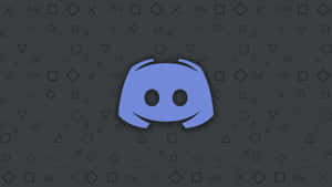 深灰色背景上帶有幾何形狀的藍色 Discord 標誌。