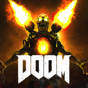 來自遊戲 DOOM 的火焰惡魔生物，擁有發光的眼睛和翅膀。