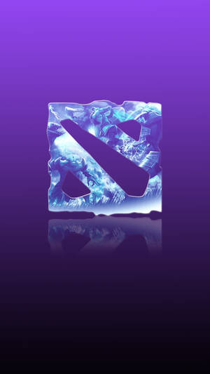 Dota 2 標誌，奇幻角色在紫色漸變背景上發出藍光。