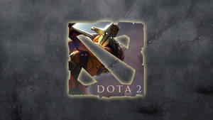 一名身穿橙色盔甲的 DOTA 2 戰士衝破撕裂的羊皮紙。 — 火影忍者海報 壁紙