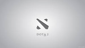 極簡灰色設計的 Dota 2 標誌（漸變背景）