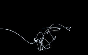 抽象白色光條在黑色背景上旋轉。 — Steam Deck 壁紙