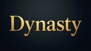 深海軍藍背景上帶有微妙漸變的金色Dynasty文字