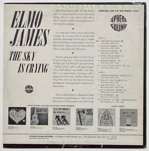 Elmo James 的 1960 年代黑膠專輯《The Sky Is Crying》封底，附有曲目列表和內頁說明。 — Pixel 9 Pro Fold 壁紙