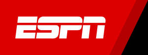 紅黑背景上的白色ESPN標誌