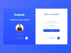 Facebook 登入頁面，附有歡迎訊息和登入表格。