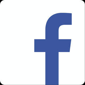 白色背景上的藍色Facebook標誌圖標