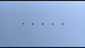 淺藍色背景上黑色大寫字母的 FARGO 這個詞。 — 設計 壁紙