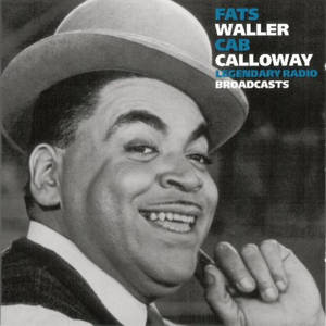 Fats Waller 在復古電台廣播封面上戴著軟呢帽和西裝微笑。 — 音樂 GIF 壁紙