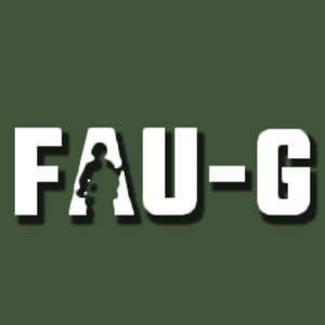 綠色背景上字母 A 內有士兵剪影的 FAU-G 標誌