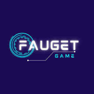 Fauget Game 標誌，在深紫色背景上帶有發光的霓虹藍色和白色文字。