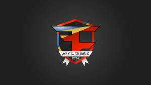 深灰色背景上的 MLG Columbus 2016 電競錦標賽標誌 — 簡約 壁紙