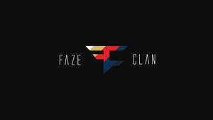 FaZe Clan 電競標誌，黑色背景上帶有色彩繽紛的幾何風格字母F。 — 黑色動態圖 壁紙