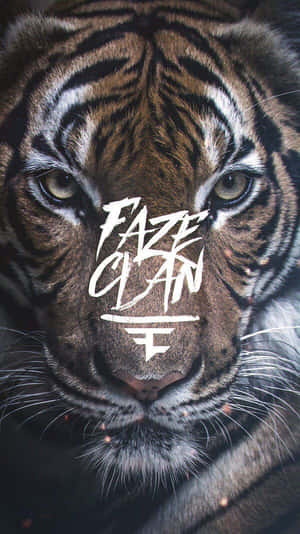 老虎臉部，額頭上疊加FAZE CLAN標誌。