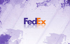帶有紫色水彩潑濺和對角線條紋的 FedEx 標誌。 — 深紫色美學 GIF 壁紙