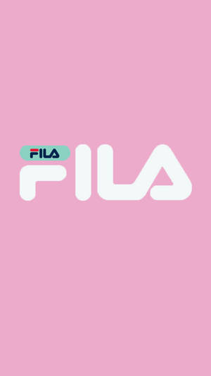 純粉色背景上的Fila標誌