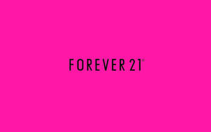 Forever 21品牌標誌，黑色文字，粉紅背景 — 低對比度 壁紙