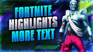 Fortnite角色在霓虹背景上帶有發光文字 — 要塞英雄縮圖動畫 壁紙