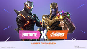 跨界活動中的 Fortnite 與 Avengers Infinity War 角色。