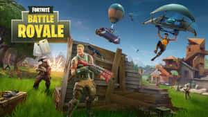 Fortnite Battle Royale 玩家使用飛行載具和木結構進行戰鬥。