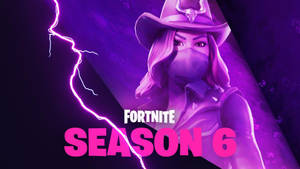 Fortnite第6季角色，帶有紫色燈光和閃電。 — 要塞英雄 大逃殺 壁紙