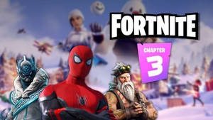 Fortnite 第3章角色在雪地冬季場景中