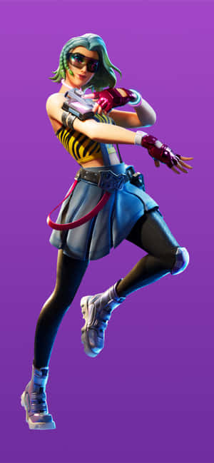 未來風格女性遊戲角色持武器動作姿勢