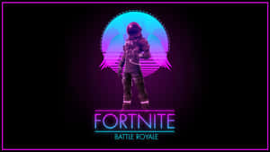 Fortnite太空人身穿霓虹套裝，背景為發光月亮
