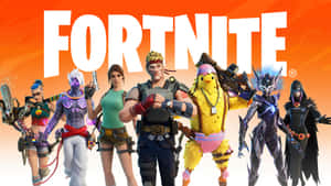 Fortnite遊戲角色身穿色彩繽紛的服裝，手持武器擺姿勢。