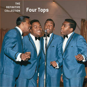 Four Tops 穿著相配的藍色西裝在舞台上唱歌