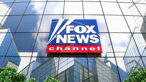 Fox News Channel 標誌在玻璃建築上，帶有天空倒影 — 火影忍者海報 壁紙