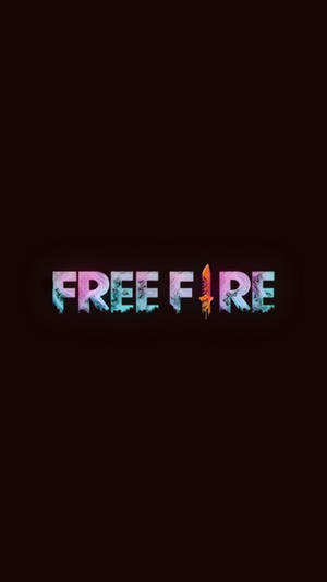 Free Fire 遊戲標誌，在深色背景上帶有彩色發光文字