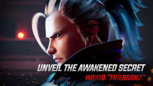 動漫角色 Hayato Firebrand 擁有藍白頭髮，身處黑暗環境中帶有紅光。 — 火焰翅膀 壁紙