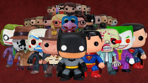 超級英雄和反派的Funko Pop！公仔以群組排列。 — 超級英雄 壁紙