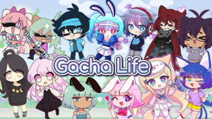Gacha Life 遊戲角色，帶有動物耳朵和色彩繽紛的服裝。 — Gacha life GIF 壁紙
