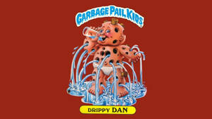 Drippy Dan 卡通角色從身體的洞裡滴水。 — 滴落效果 壁紙