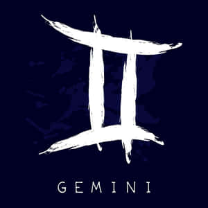 gemini - 白色字母喺深色背景上 — 雙子座 壁紙