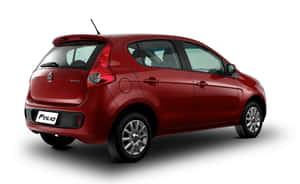 白色背景上從後方四分之三視角看到的紅色Fiat Palio緊湊型車。 — Steam Deck 壁紙