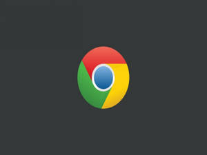 深灰色背景上的 Google Chrome 瀏覽器標誌