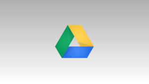灰色背景上帶有綠色、黃色和藍色三角形的Google Drive標誌