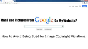 Google 搜尋頁面詢問在網站上使用 Google 圖片。