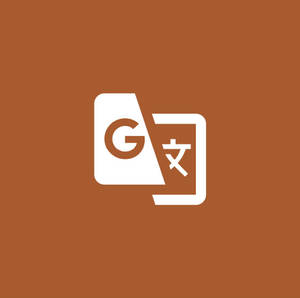 陶土背景上的Google翻譯應用程式圖標