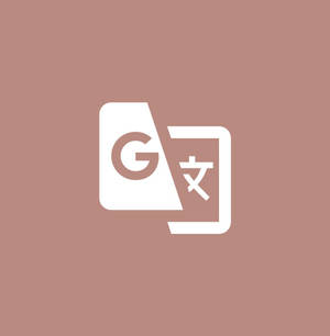 Google翻譯標誌圖標在赤陶背景上