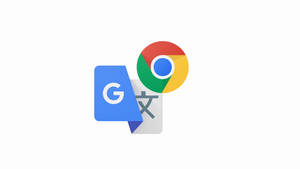 白色背景上的Google翻譯和Chrome瀏覽器圖示