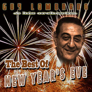 Guy Lombardo 和他的樂團的新年音樂專輯封面，帶有煙火。