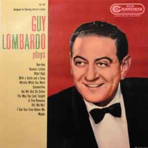 Guy Lombardo身穿燕尾服於復古音樂專輯封面，附歌曲名稱。