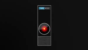 HAL 9000 人工智能在黑色背景上帶有發光的紅色眼睛。 — 機械人 壁紙