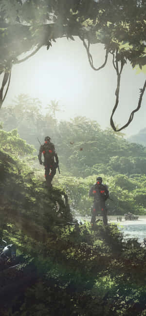 iPhone XS Max Crysis Warhead 背景 — Galaxy F70e 壁紙